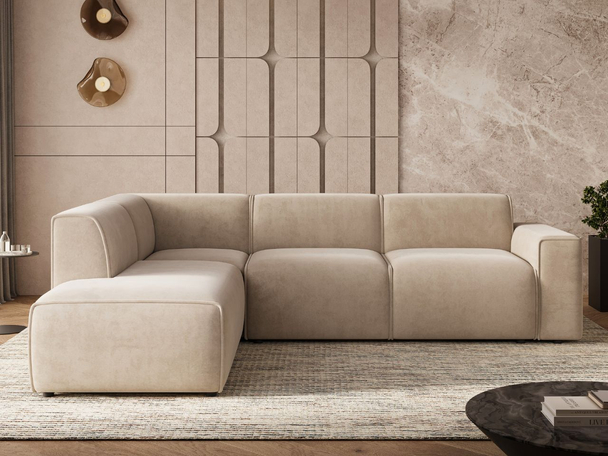 Canapé d'Angle Gauche Eluno Beige