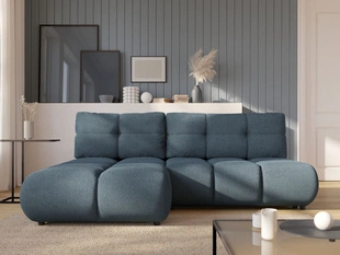 Canapé d'Angle Gauche Convertible avec Coffre Milet Milet Bleu foncé