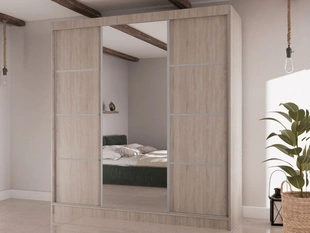 Armoire avec Miroir Vello Chêne Sonoma