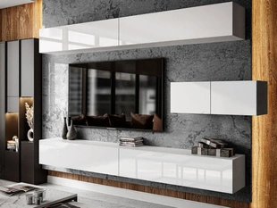Meuble mural suspendu pour le salon Nodoo Blanc