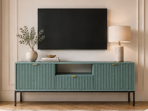 Meuble TV Rangement Amber vert