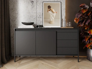 Buffet avec Portes et Tiroirs 153 cm Sorano Noir