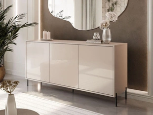 Commode sur pieds en métal pour le salon Vivance Cachemire brillant