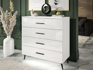 Commode de Rangement avec éclairage LED Nuveo Blanc