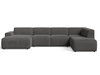 Gris foncé \ Velours \ Angle droit