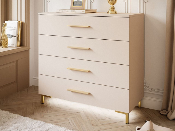 Commode de Rangement avec éclairage LED Nuveo Cachemire
