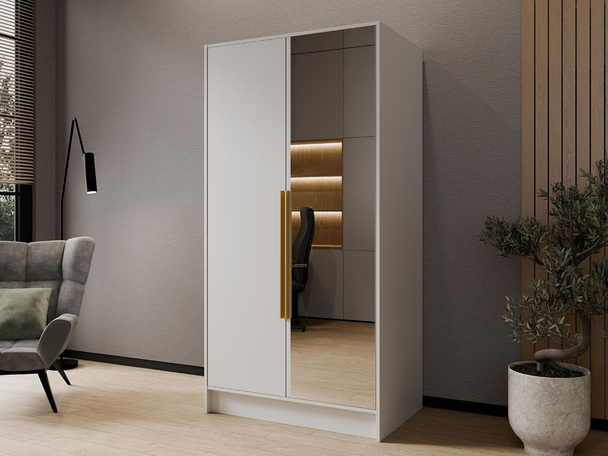 Armoire avec Miroir Lucca Blanc