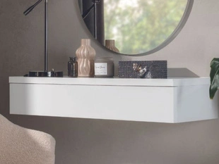 Coiffeuse murale avec tiroir Nusco Blanc