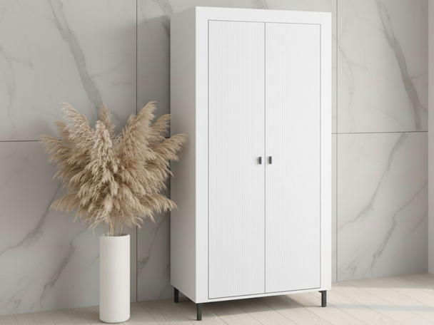 Armoire Portes Battantes Messina Blanc