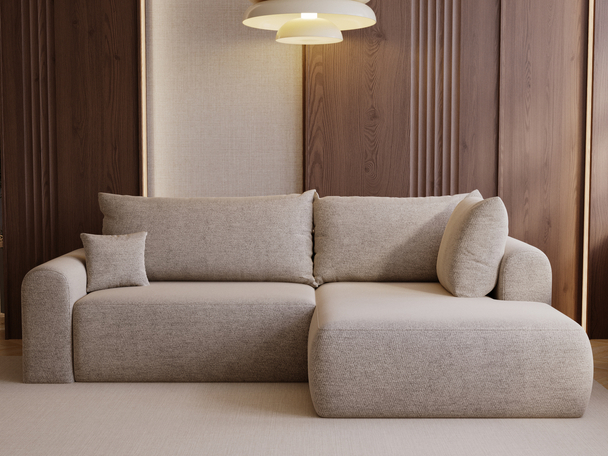 Canapé d'Angle Convertible avec Coffre Savana Bis Beige