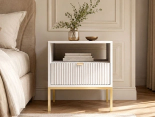 Table de Chevet avec Amber blanc