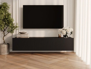 Meuble TV avec portes 150 cm Kioto Noir