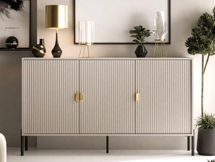 Commode avec portes et poignées dorées Orlean Cachemire