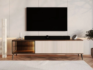 Meuble TV rangement et éclairage LED Vinni cachemire