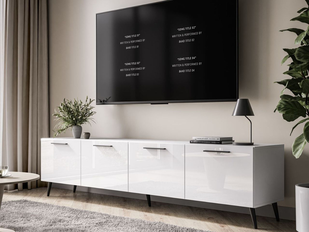 Meuble TV Rangement Noaé Blanc