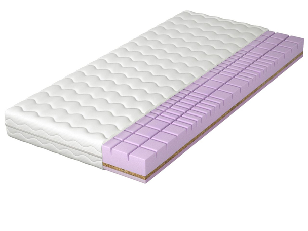 Matelas en mousse avec mousse polyuréthane et fibres de coco Silence 200x200