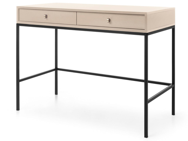 Coiffeuse avec Pieds en Métal Noir Amor Beige Sable