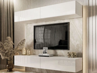 Meuble mural suspendu pour le salon Sorelle Blanc