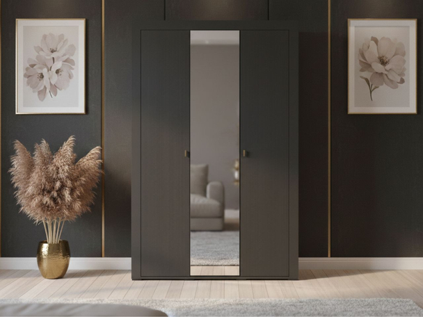 Armoire avec Miroir Messina Noir