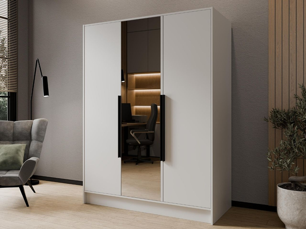Armoire avec Miroir Lucca Blanc