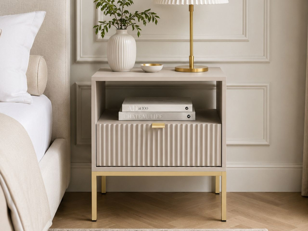 Table de Chevet avec Amber Cachemire