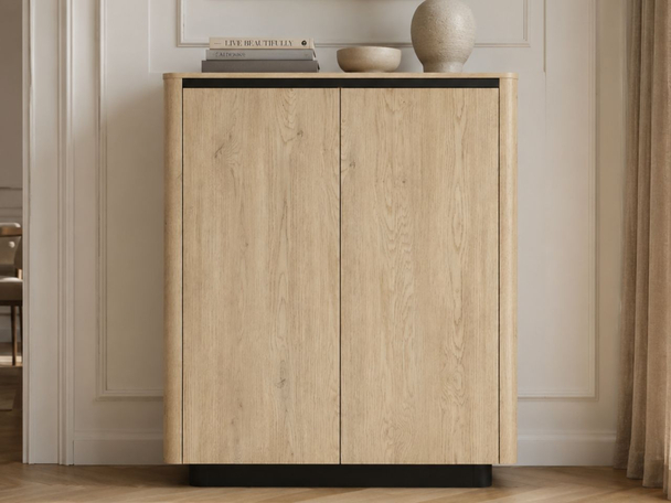 Commode avec Portes Fascino Dąb Cremona, czarny