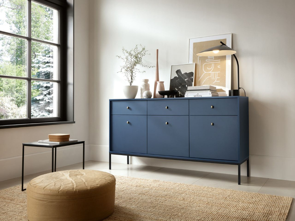 Buffet avec Portes et Tiroirs 154 cm Amor Bleu Marine