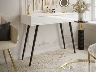 Console élégante avec tiroirs Olivine Brillant blanc