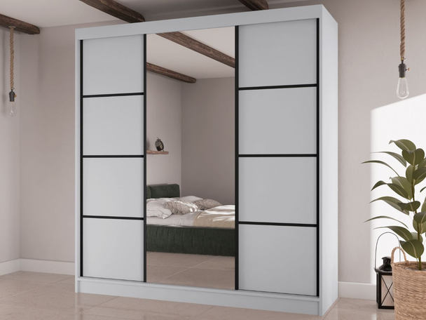 Armoire avec Miroir Vello Blanc