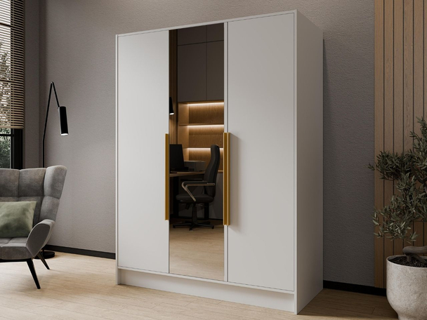 Armoire avec Miroir Lucca Blanc
