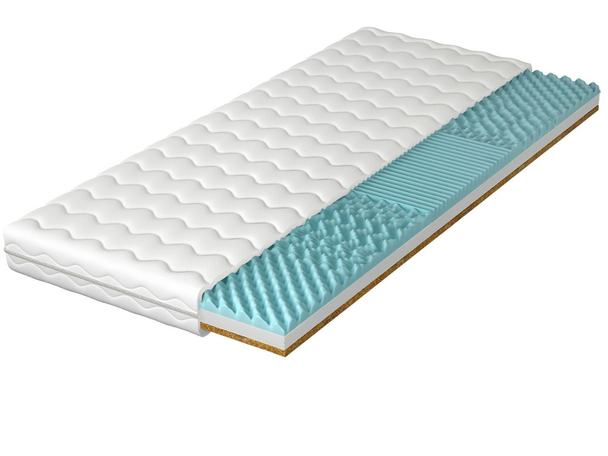 Matelas en mousse avec mousse profilée et fibres de coco Sena 80x200