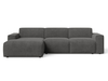 Gris foncé \ Velours \ Angle gauche