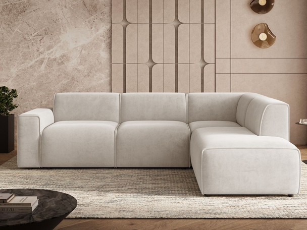 Canapé d'Angle Droite Eluno Beige clair