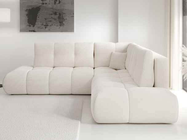 Canapé d'Angle Droite Convertible avec Coffre Kair Beige clair