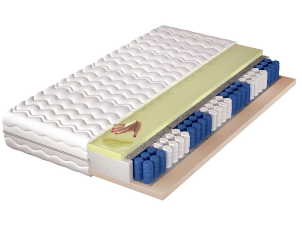 Matelas à ressorts ensachés avec mousse à mémoire de forme Mira 200x200