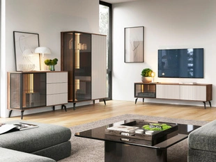 Ensemble de meubles de salon avec éclairage LED Vinni cachemire
