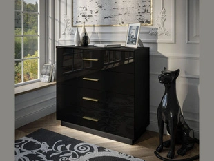 Commode de Rangement avec éclairage LED Nuveo Noir