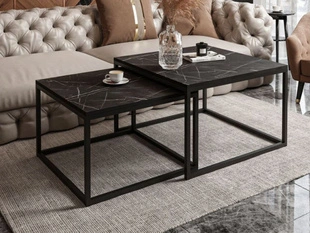 Tables Basses Gigognes Asumi Noir 40x46