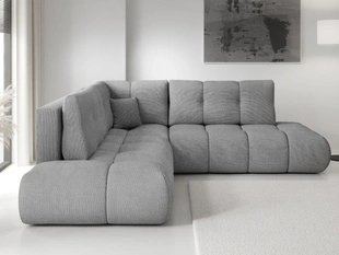 Canapé d'Angle Gauche Convertible avec Coffre Kair Gris