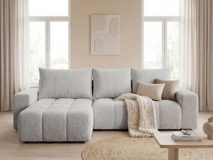 Canapé d'Angle Convertible Réversible avec Coffre Bresso Gris