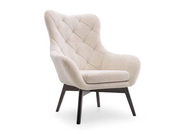 Fauteuil à pieds Deves Caro Beige