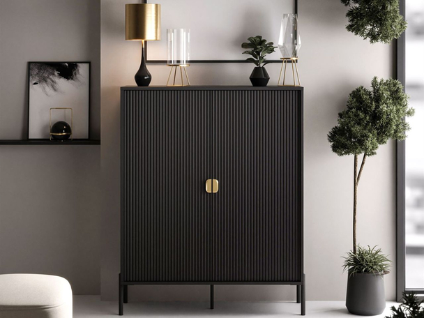 Commode de Rangement Orlean Noir mat