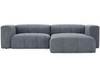 Gris \ Velours côtelé \ Angle droit