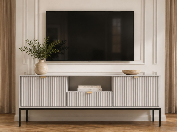 Meuble TV Rangement Amber gris