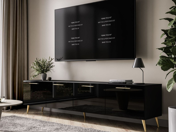 Meuble TV Rangement Noaé Noir