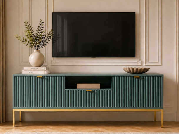 Meuble TV Rangement Amber vert