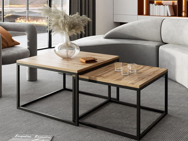 Tables Basses Gigognes Asumi Chêne Wotan 40x46