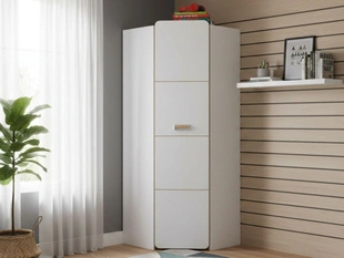 Armoire Portes Battantes Lindo Blanc, chêne Nash