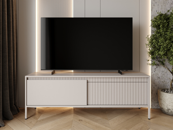 Meuble TV avec Portes 153 cm Sorano Beige