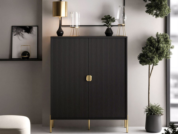 Commode de Rangement Orlean Noir mat